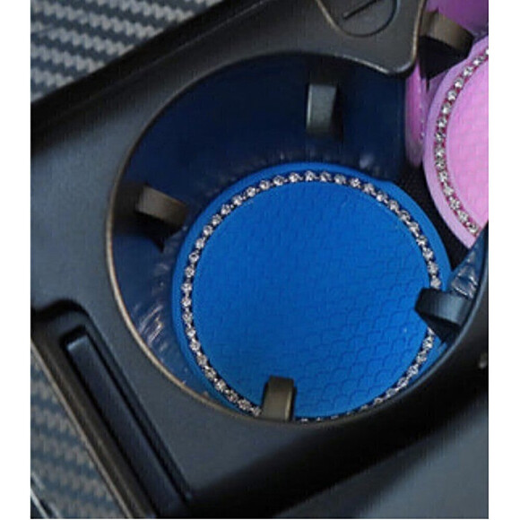1pc Car Coaster In Blue - Picture 3 of 4
